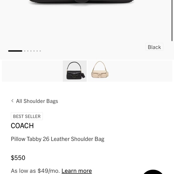 Coach Pillow Tabby 26 Leather Shoulder Bag - Picture 8 of 8